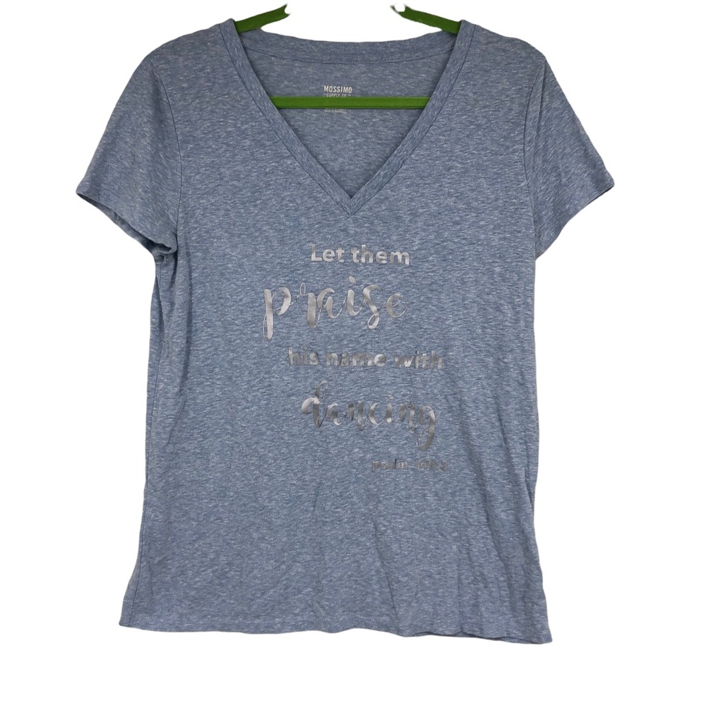 Christian V Necked Sheer T-Shirt w/Scripture by Mossimo size M